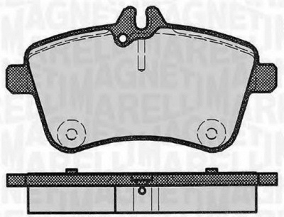 MAGNETI MARELLI 363916060302 -  Комплект тормозных колодок, дисковый тормоз